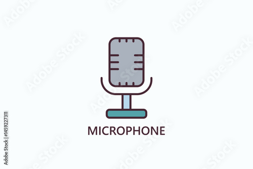 Microphone Icon Or Logo Isolated Illustration