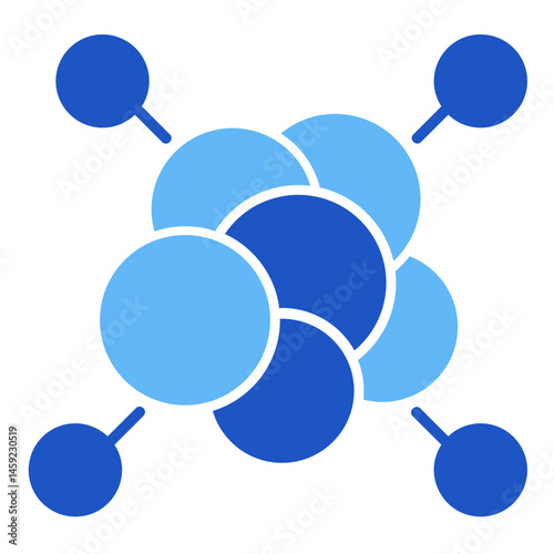 Molecule Model  Icon Element For Design	