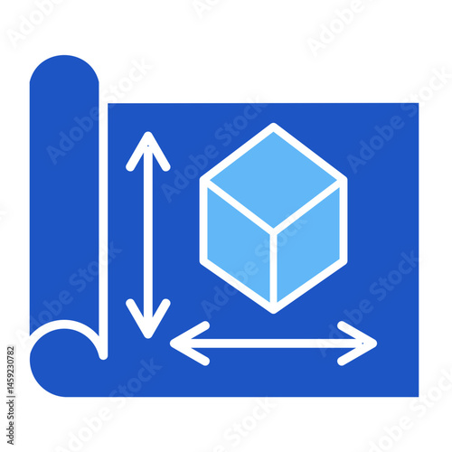Cad Blueprint  Icon Element For Design	