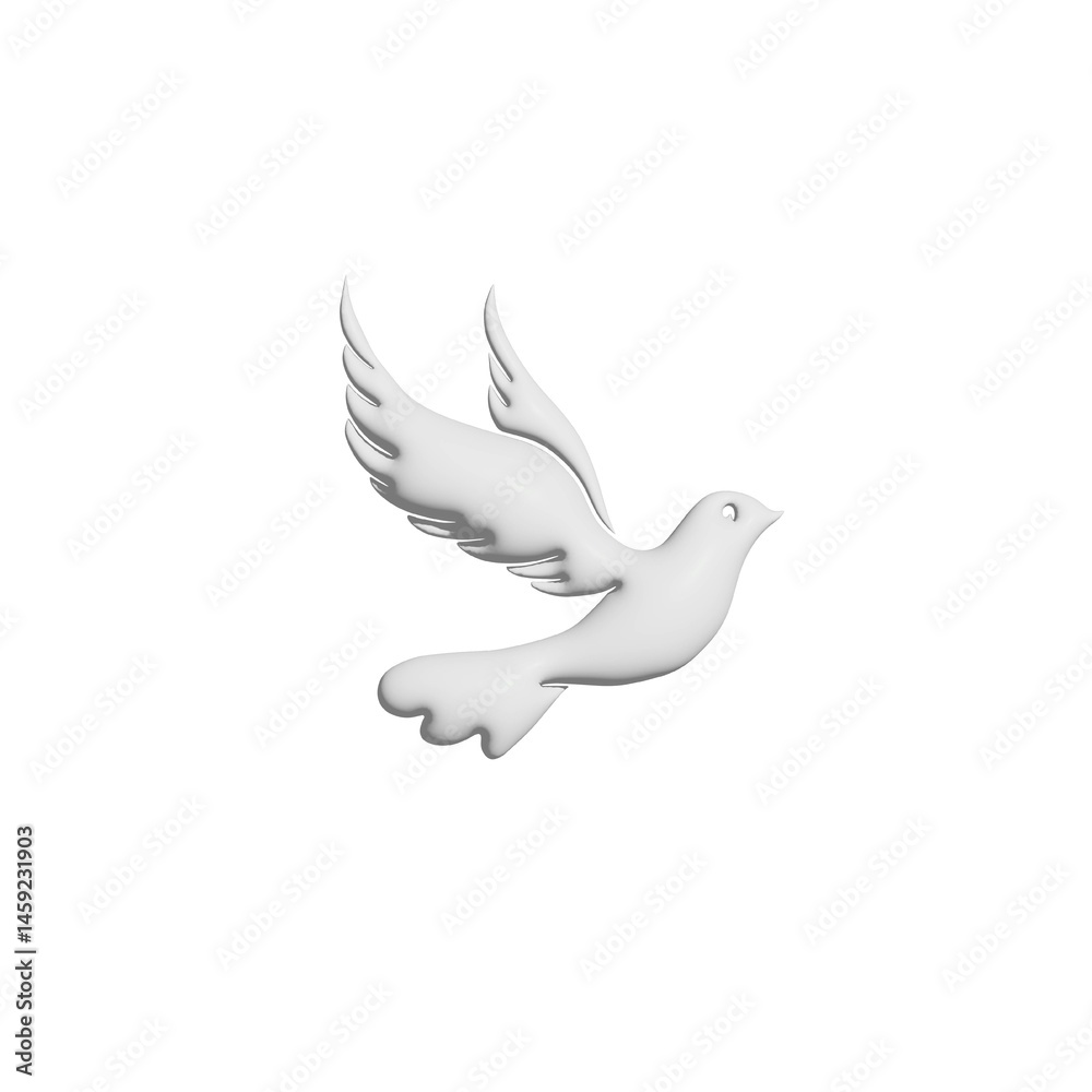 Fototapeta premium 3d render of a dove of peace