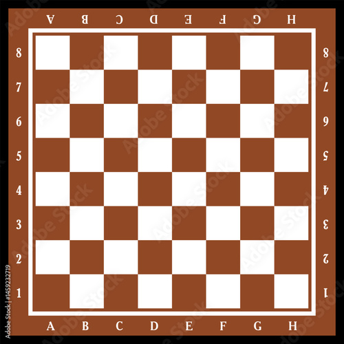 chessboard with stylized pieces king, queen, officer, bishop, knight, pawn, rook, vector drawing