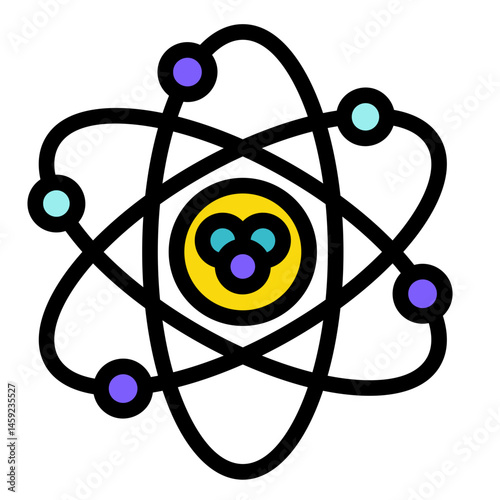 Atomic Structure  Icon Element For Design	
