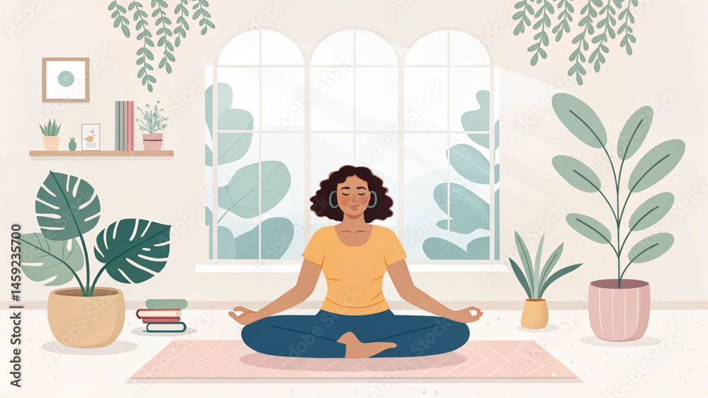 Obraz premium woman doing yoga