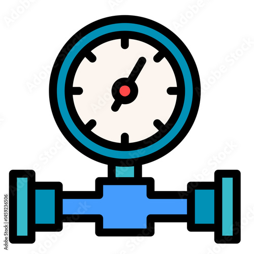 Pressure Gauge  Icon Element For Design	