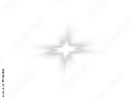 A Radiant Glowing Star with a Warm White Light Perfectly Designed for Various Digital Creations and Artworks