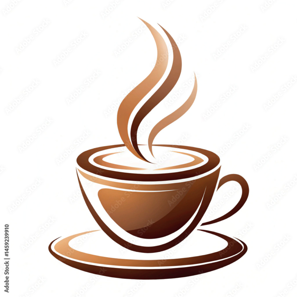 Obraz premium Simple Coffee Cup Logo Silhouette, coffee, cup, logo, silhouette, cafe, coffee shop, 