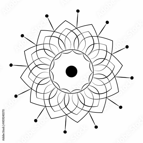 mandala unique design art for only black
