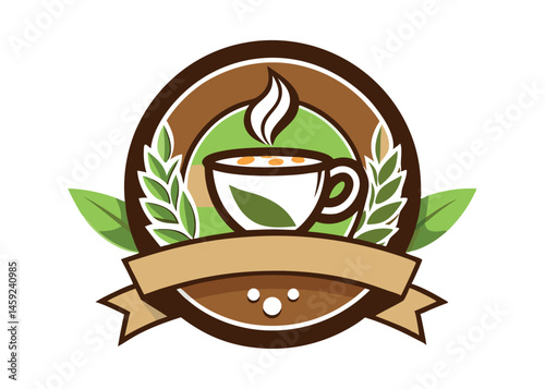 Stylish Coffee Cup Silhouette Logo Design, coffee, cup, logo, design, silhouette, coffee 