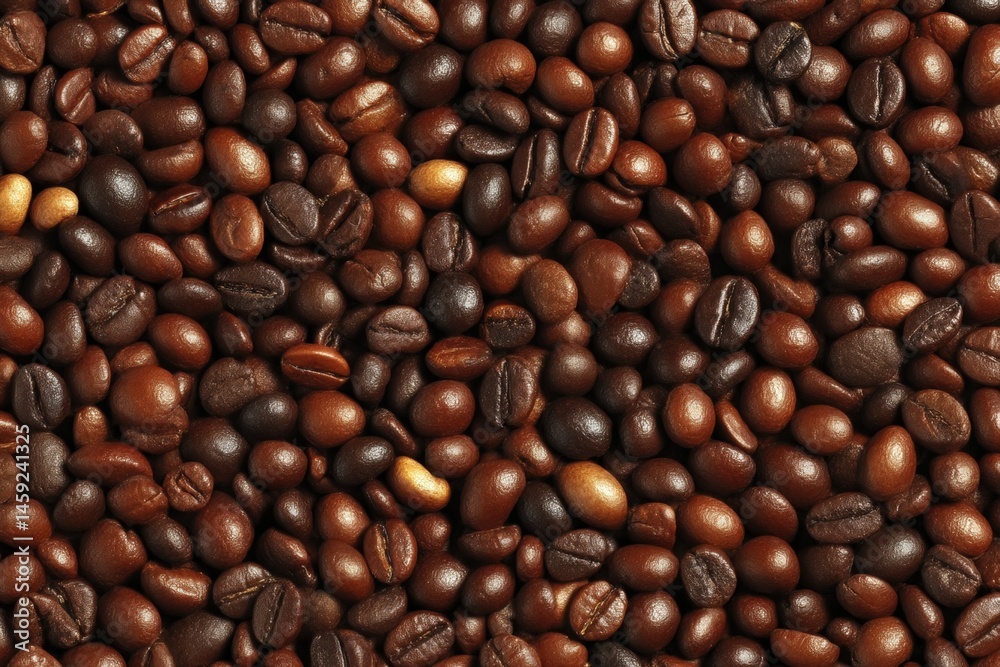 A close-up image of roasted coffee beans, showcasing their rich brown color and glossy texture. A close-up image of roasted coffee beans, showcasing their rich brown color and glossy texture.