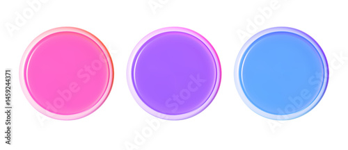 Futuristic Round Interface Elements with Glowing Effect