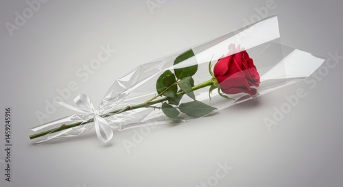 Commercial rose packaging with romantic styling