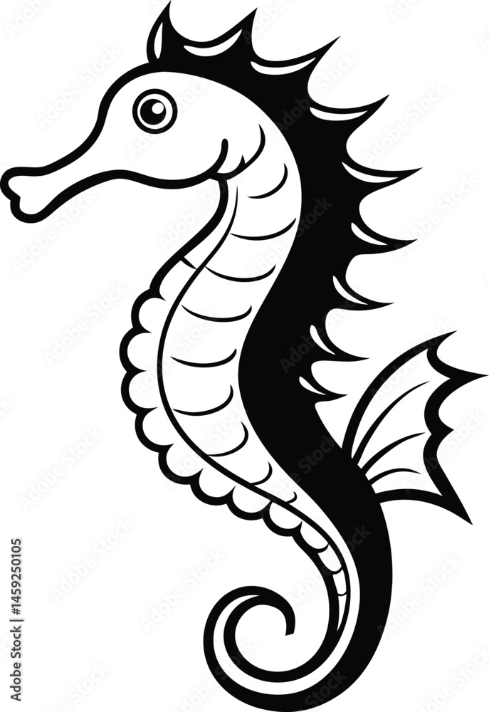 Fototapeta premium seahorse silhouette