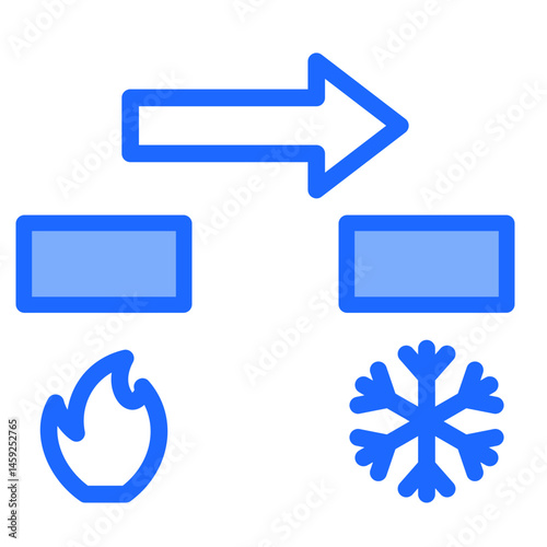 Heat Transfer  Icon Element For Design	