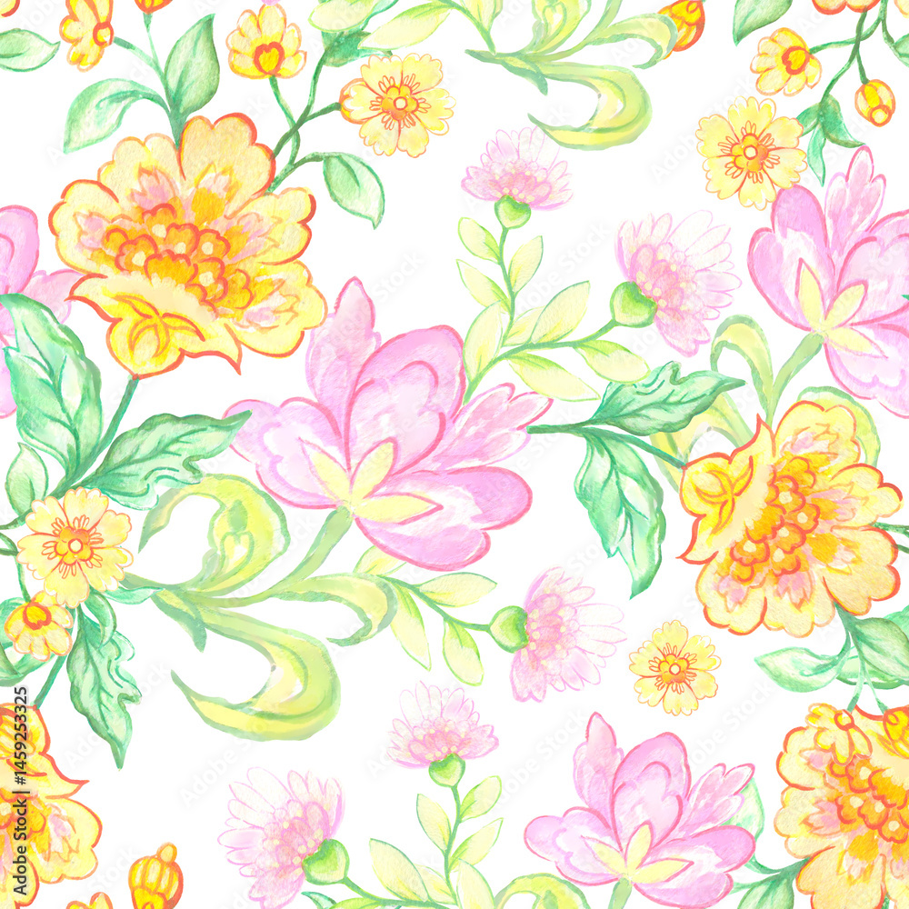 Paisley Damask abstract flower and all over repeat pattern Executive and beautiful Indian pastel color design Paisley Damask abstract flower and all over repeat pattern Executive and beautiful Indian pastel color design