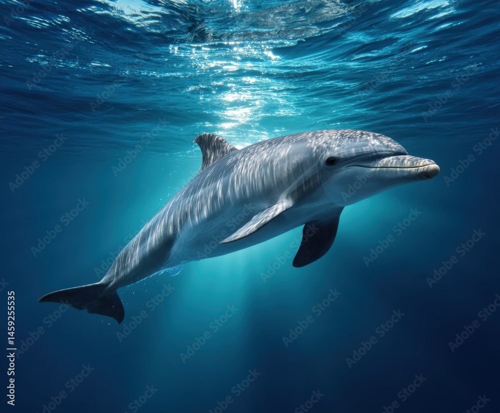 Obraz premium Dolphin in the sea, close-up