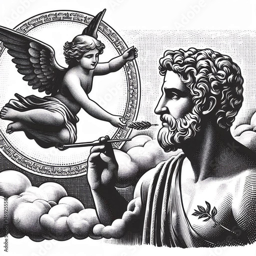 statue of angel in the sky, angel wings, angel with wings photo