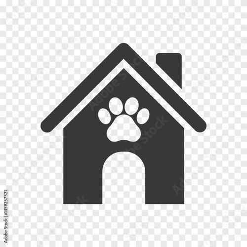 Pet house vector flat icon