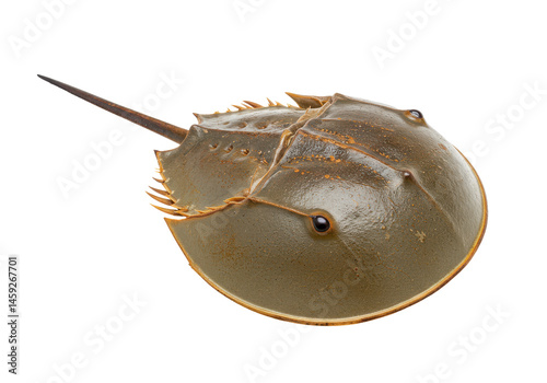 Ancient Armor A horseshoe crab a relic of the past against a dark void