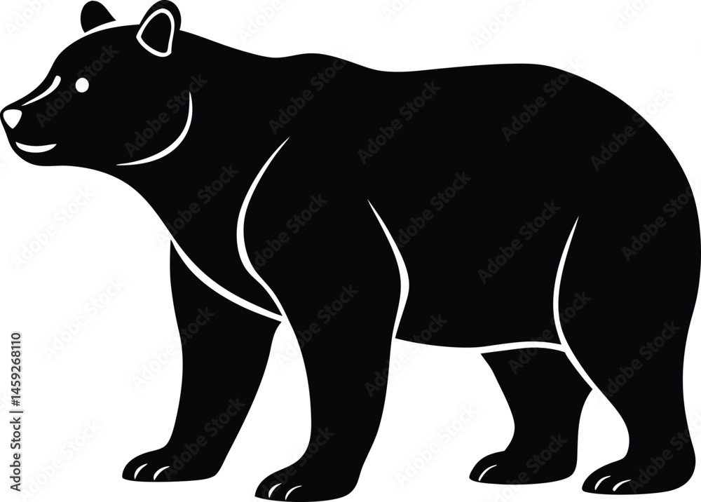 Fototapeta premium bear vector silhouette 