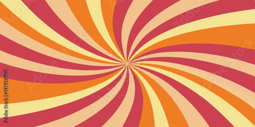Retro swirl pattern in warm tones abstract groovy background illustration