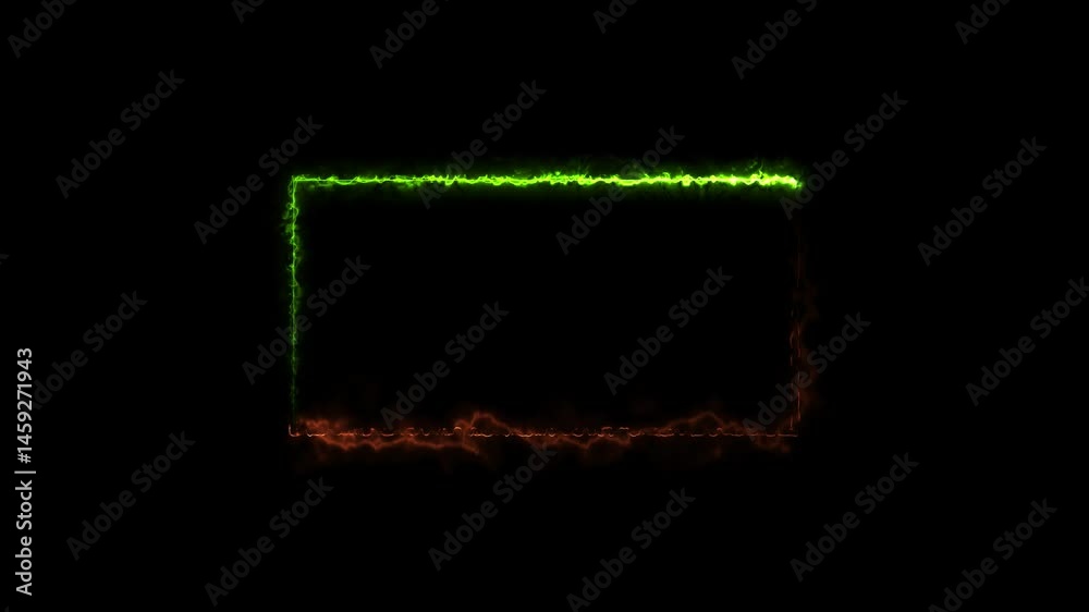 neon effect rectangle frame Loop background. Animation of glowing neon rectangles abstract background.