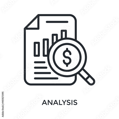 Analysis Icon Outline Style. Vector Illustration For Graphic Design