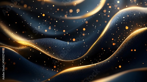 Refined Abstract Golden Background with Elegant Luxurious Elements