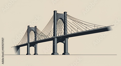 Majestic Cable-Stayed Bridge: A Modern Architectural Marvel