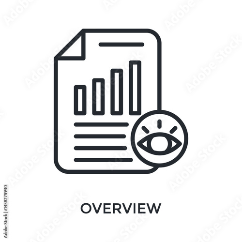 Overview Icon Outline Style. Vector Illustration For Graphic Design