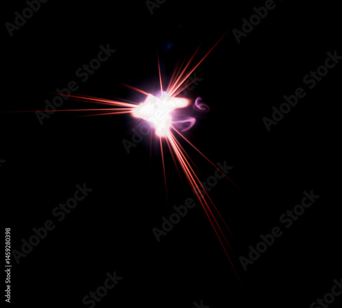 stars, explosion of sparks from an electrical short circuit..