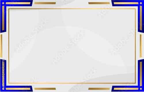Abstract blue vector design features a framed template with lines for text on a web page