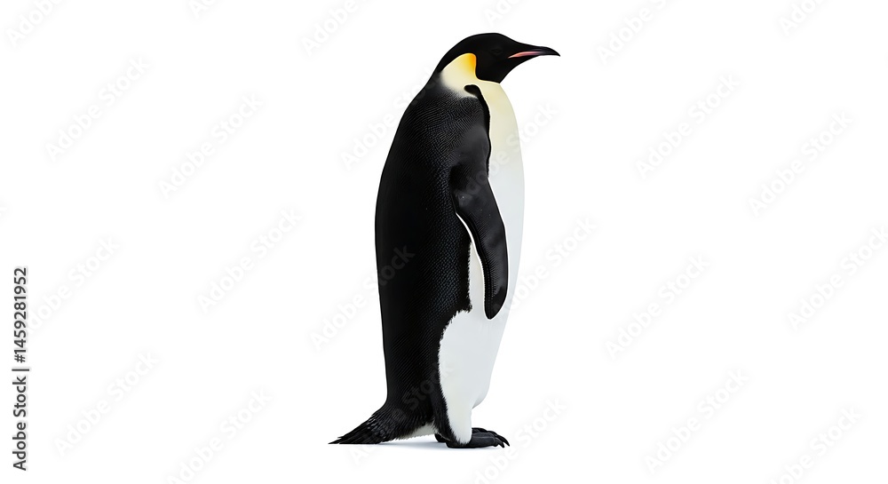 Fototapeta premium Standing Penguin on White