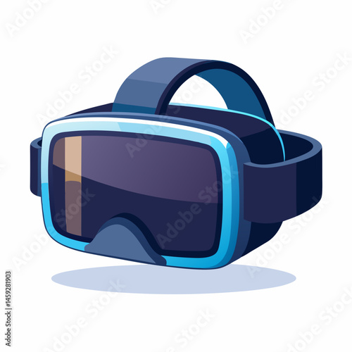 Virtual reality glasses resting on a clean white background, showcasing their sleek design and modern technology.