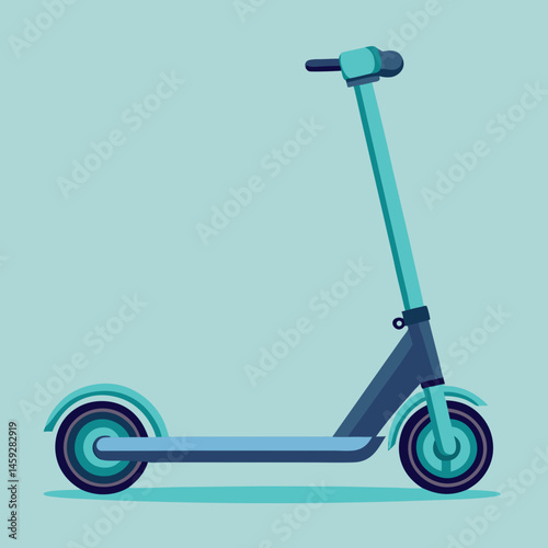 An electric scooter on a smooth gray background, showcasing its sleek design and modern features.