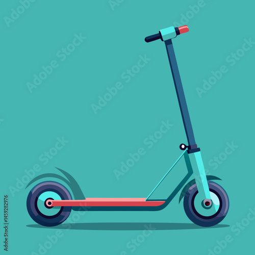 An electric scooter on a smooth gray background, showcasing its sleek design and modern features.