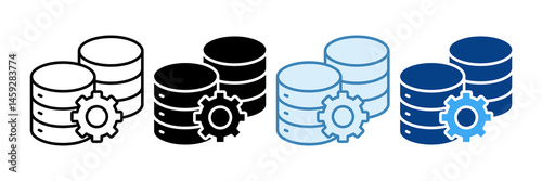 Dataset Icon Set Multiple Style Collection