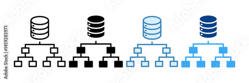 Data Structure Icon Set Multiple Style Collection
