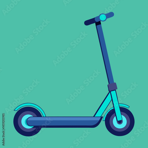 An electric scooter on a smooth gray background, showcasing its sleek design and modern features.