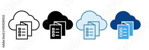 Cloud Data Catalog Icon Set Multiple Style Collection
