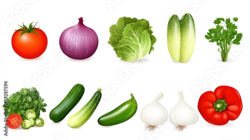 Vibrant Vegetables Collection: A Delightful Array of Fresh Produce
