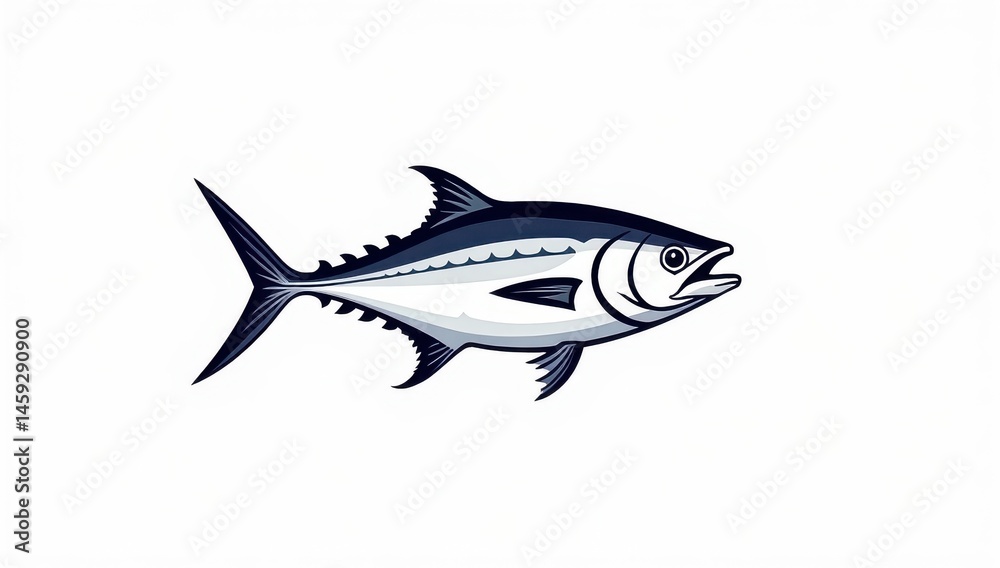 Fototapeta premium an abstract tuna made with sharp angular lines