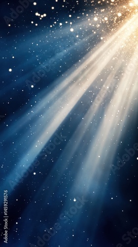 Wallpaper Mural Radiant light beams and starry sky with ethereal glow and cosmic atmosphere Torontodigital.ca