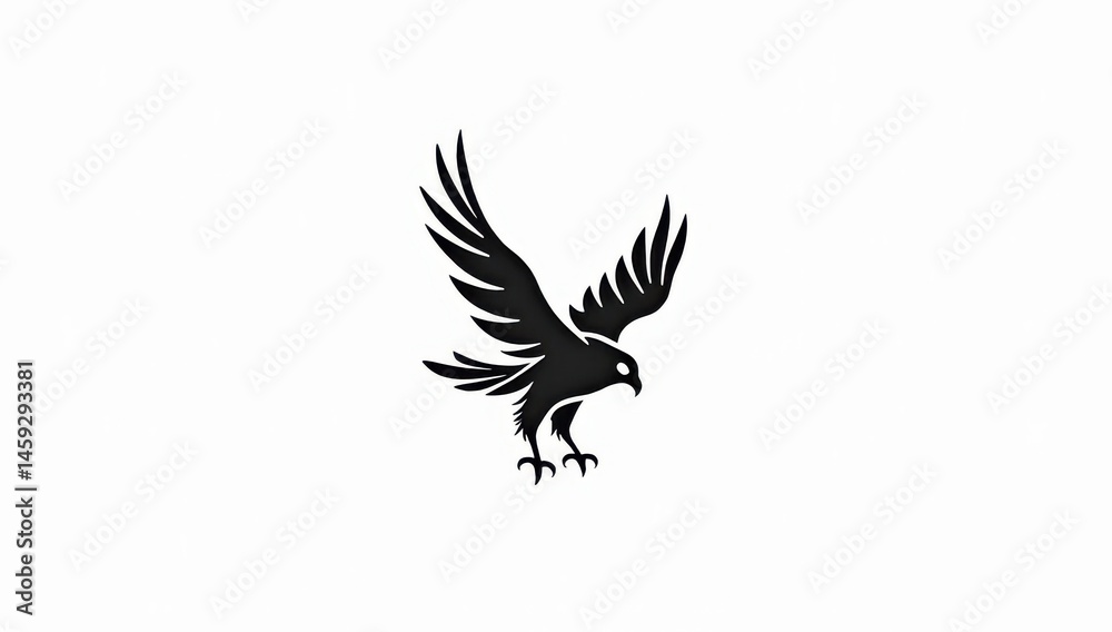 Obraz premium sleek falcon logo isolated vector