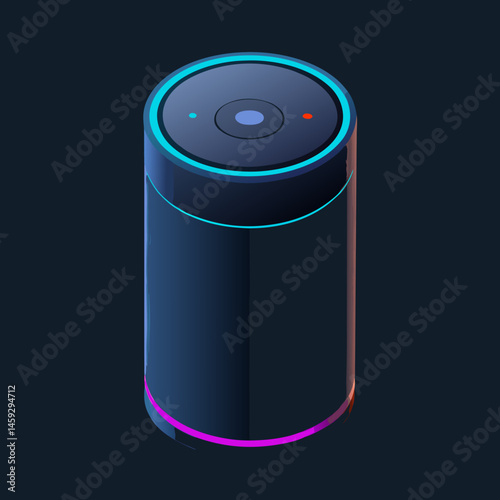 AI Dot on a dark background, showcasing its sleek design and glowing light ring.