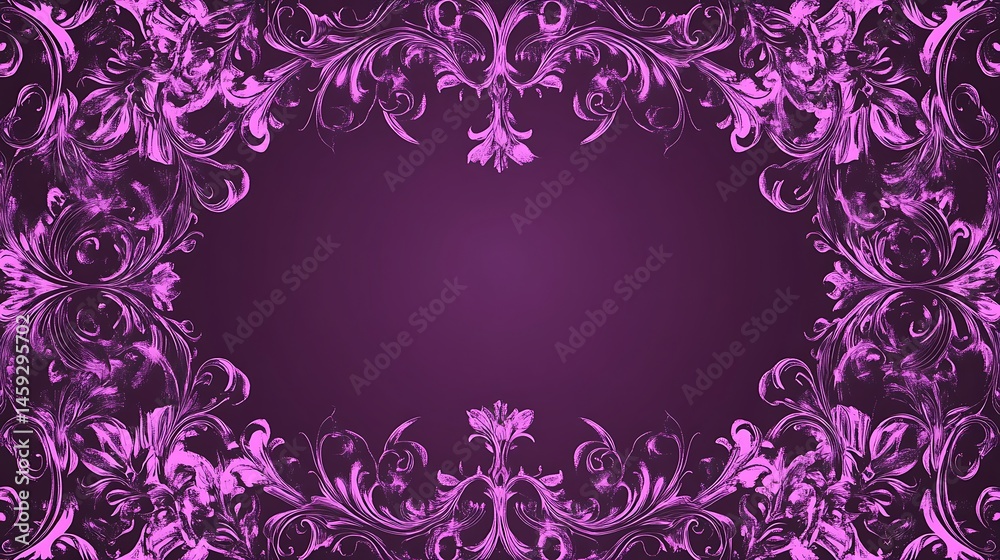 Ornate purple floral frame (1) Ornate purple floral frame (1)
