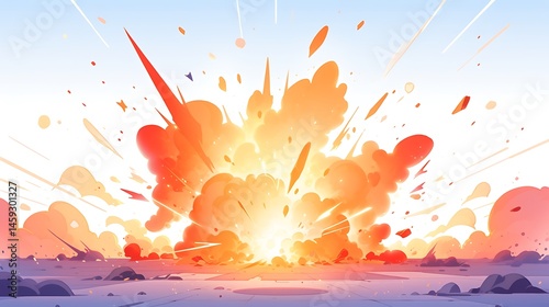 color powder explosion, colorful anime style