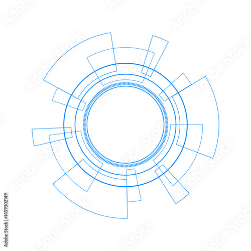 Sci fi futuristic user interface, HUD, Technology abstract background , Vector illustration.	
