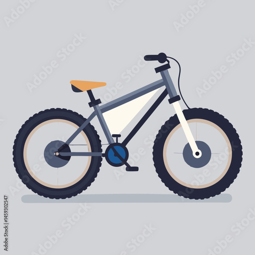 Electric bike positioned on a gray background, showcasing its sleek design and modern features.