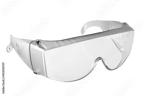 Clear safety glasses isolated
