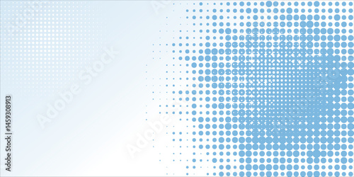 Dots halftone white end blue gradient color pattern grunge texture background. EPS 10